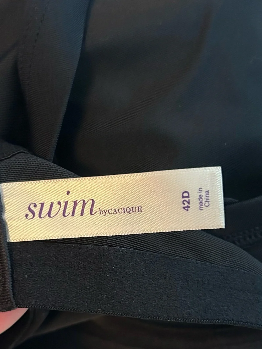 Lane Bryant‎ Cacique Underwire Bra Tankini Top with Embellished Straps SZ 42D